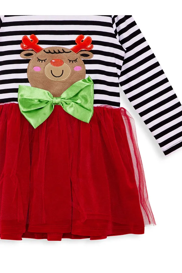 Kokoş Kız Tüllü Yılbaşı Kırmızı Elbise