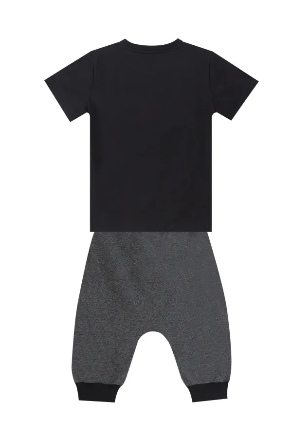 Uzay Roketi Erkek Çocuk T-shirt Kapri Şort Takım