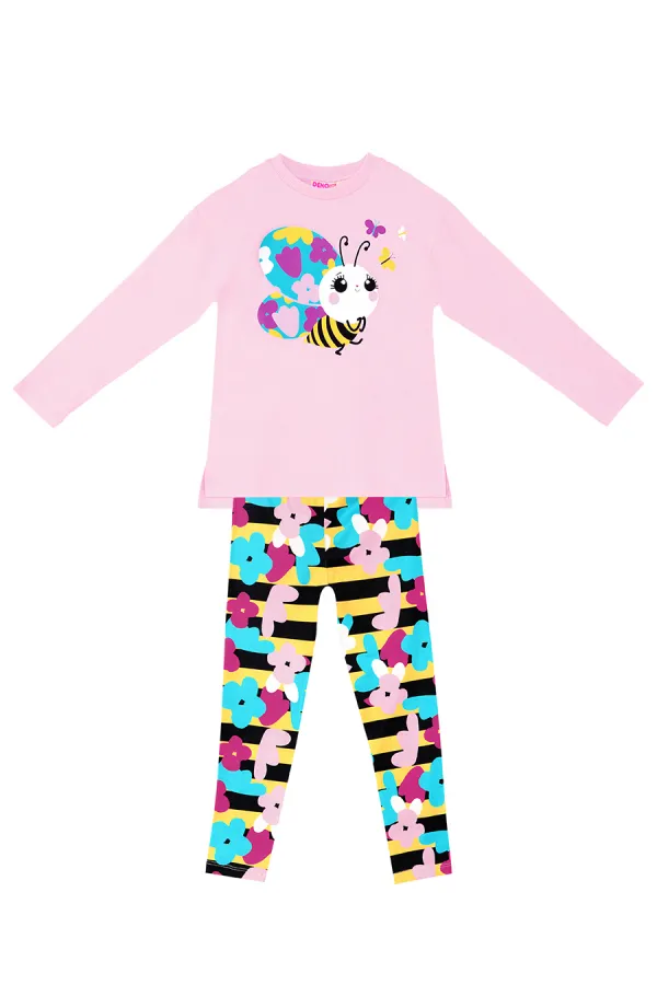 Little Bee Girl Tunic and Leggings Set