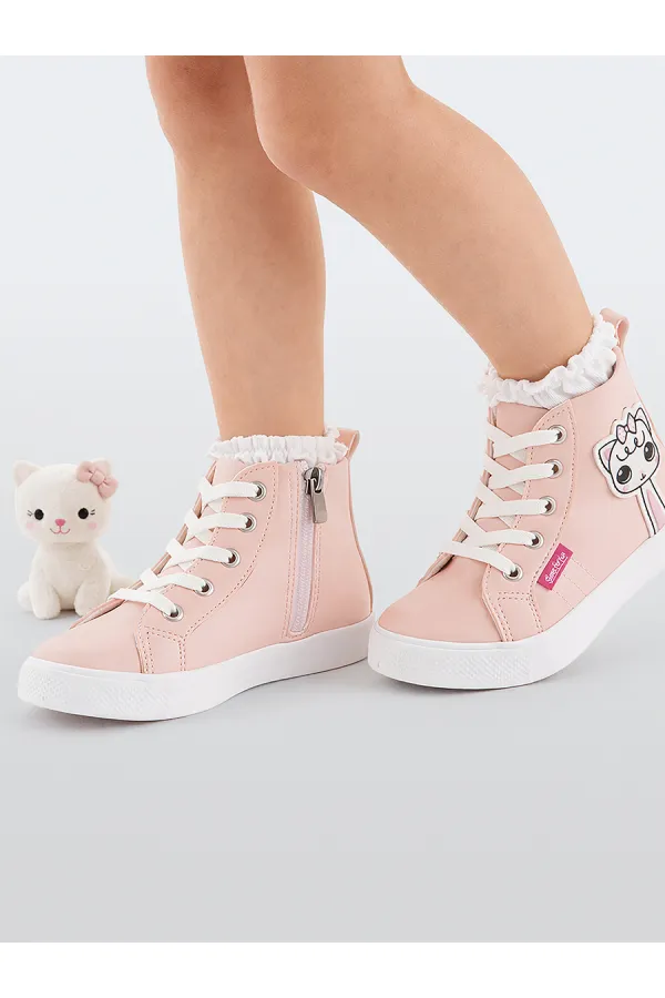 Kedicik Pembe Kız Çocuk Spor Ayakkabı Spor Ayakkabı