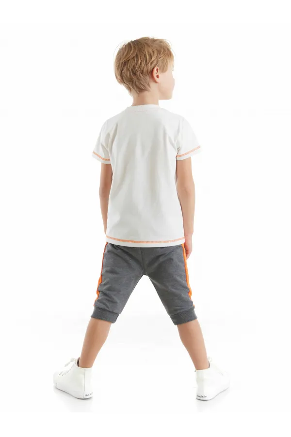 Dino At Work Boys' T-shirt and Capri Shorts Set