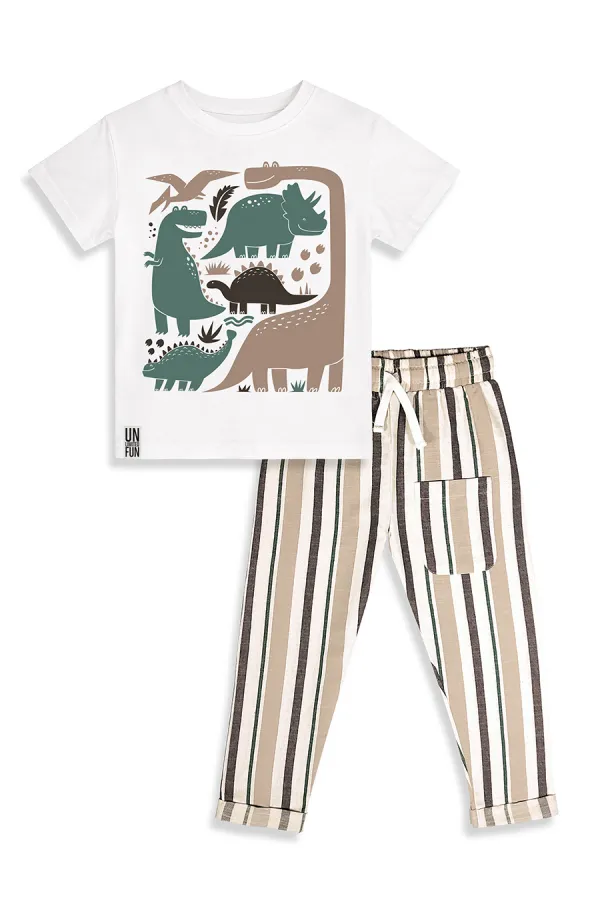 Ensemble T-shirt et pantalon dinosaure pour garçon