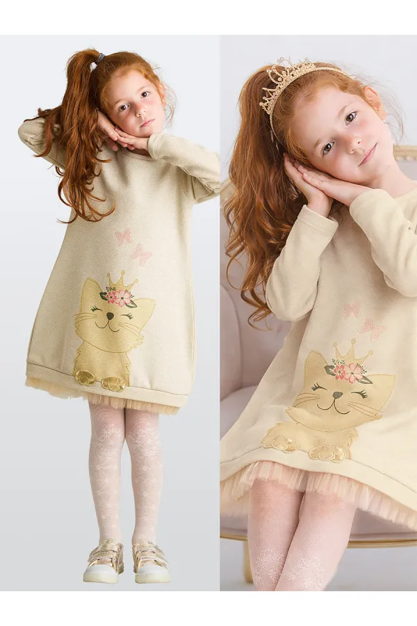 Robe de fille rêve de chat