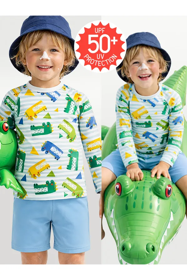 UV Korumalı Timsah Erkek Çocuk Mayo T-shirt