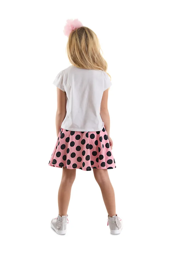 Çita Kız Çocuk T-shirt Pembe Etek Takım