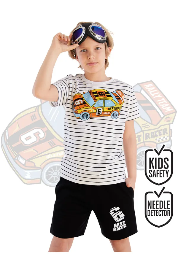 Yarışçı Erkek Çocuk T-shirt Şort Takım