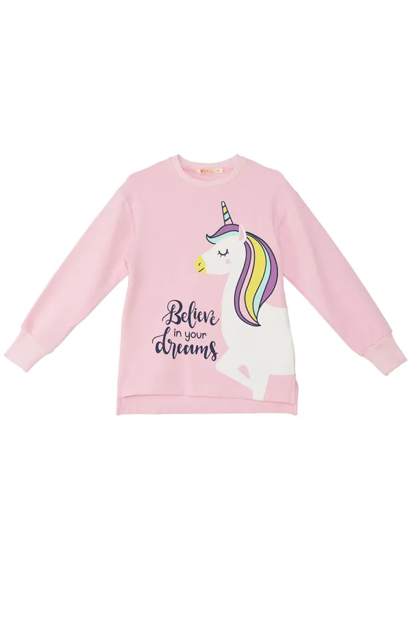 Unicorn Kız Çocuk Sweat Tayt Takım