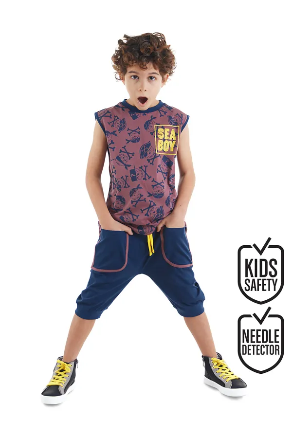 Sea T-shirt Erkek Çocuk T-shirt Kapri Şort Takım