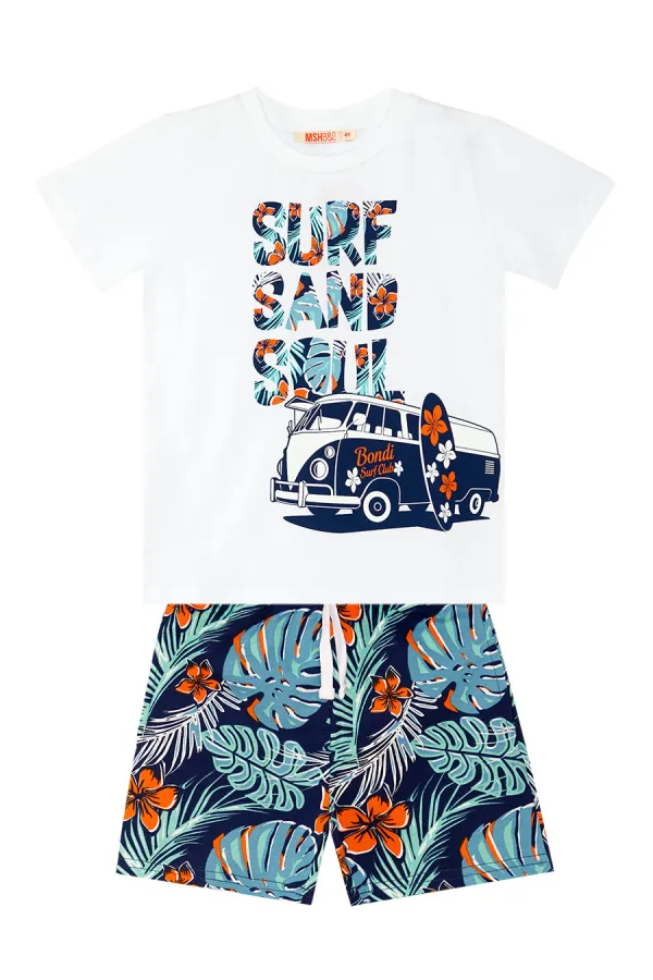 Surf Erkek Çocuk T-shirt Şort Takım