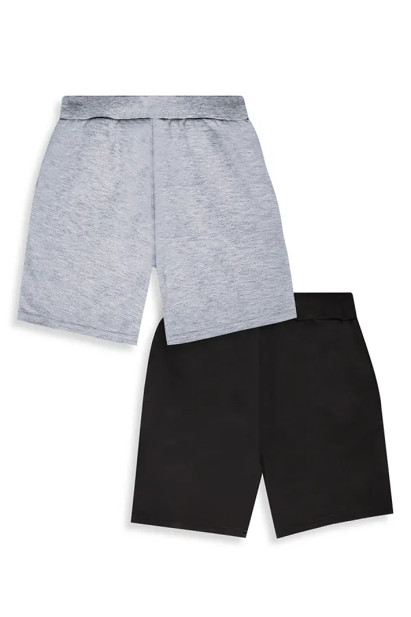 Ensemble short deux pièces noir et gris pour garçon