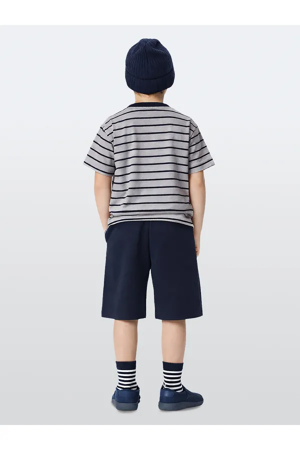 Korsan Erkek Çocuk Çizgili T-shirt Şort Takım