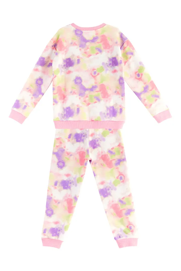 Unicorn Batik Desenli Kız Çocuk Eşofman Takım