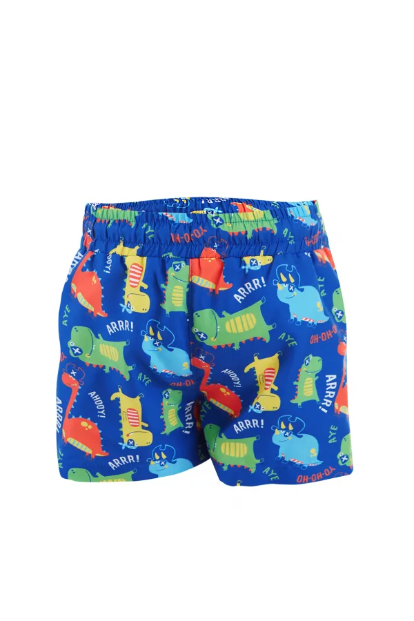 Dinosaur Boy's Navy Blue Swim Shorts