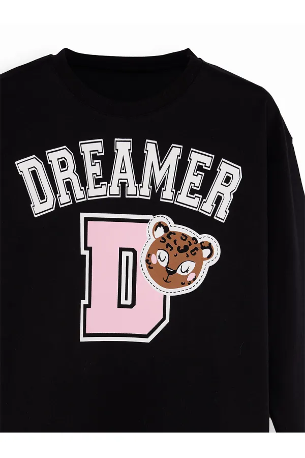 Leopar Kız Çocuk Tayt Takım Tişört