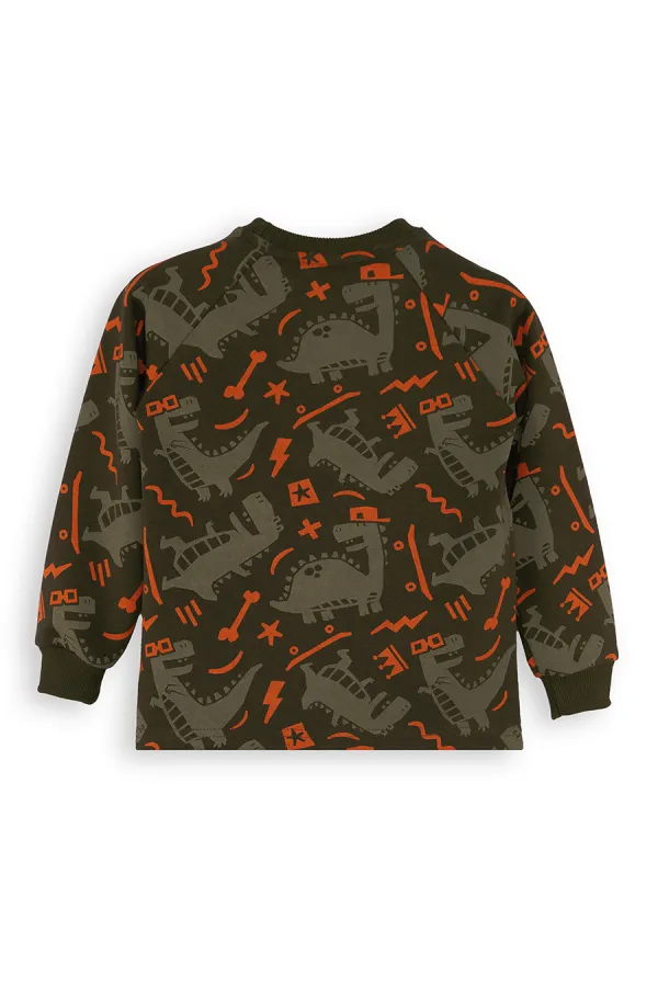 Skateboard Dino Boy's Romantic Sweater
