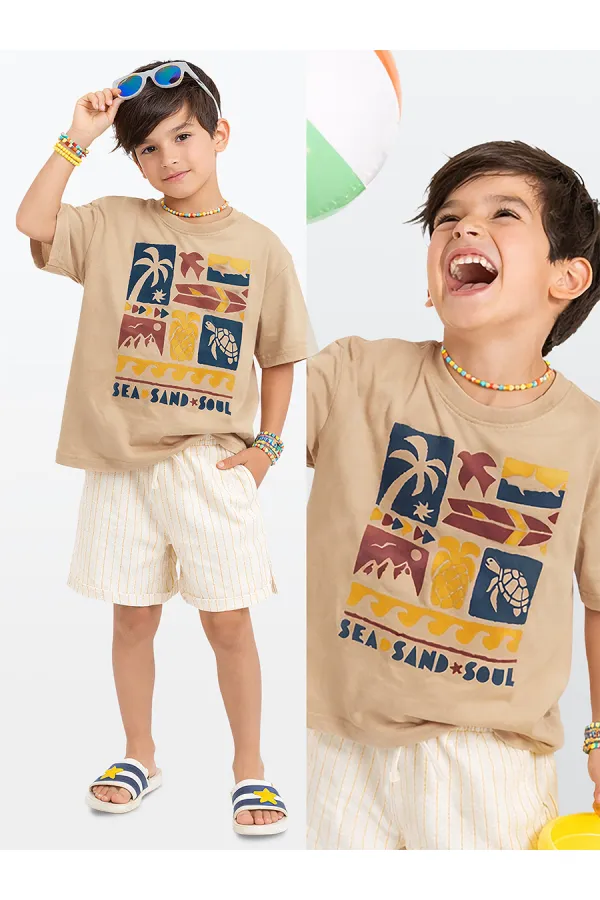 Seas Sand Erkek Çocuk T-shirt Şort Takım