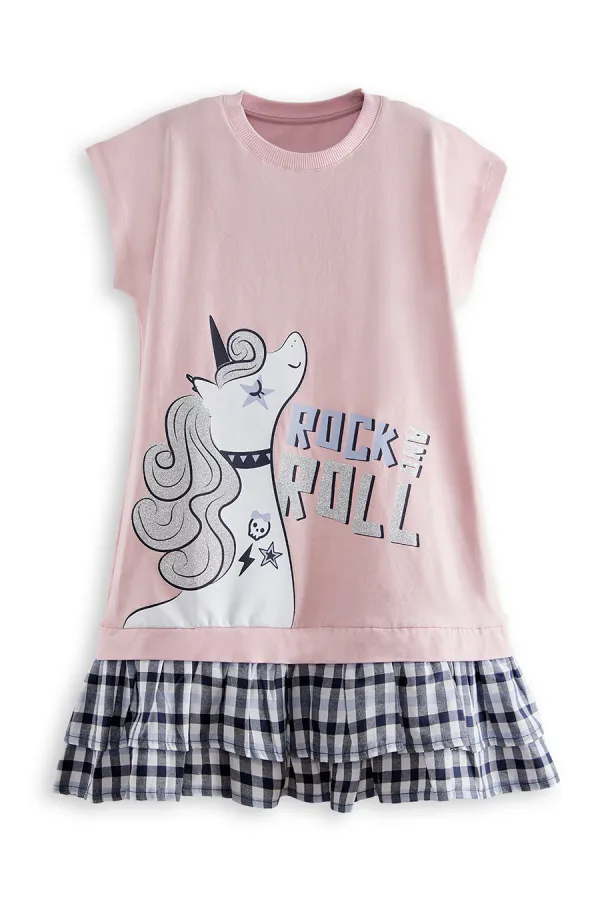 Unicorn Rock Girl's Plaid Dress