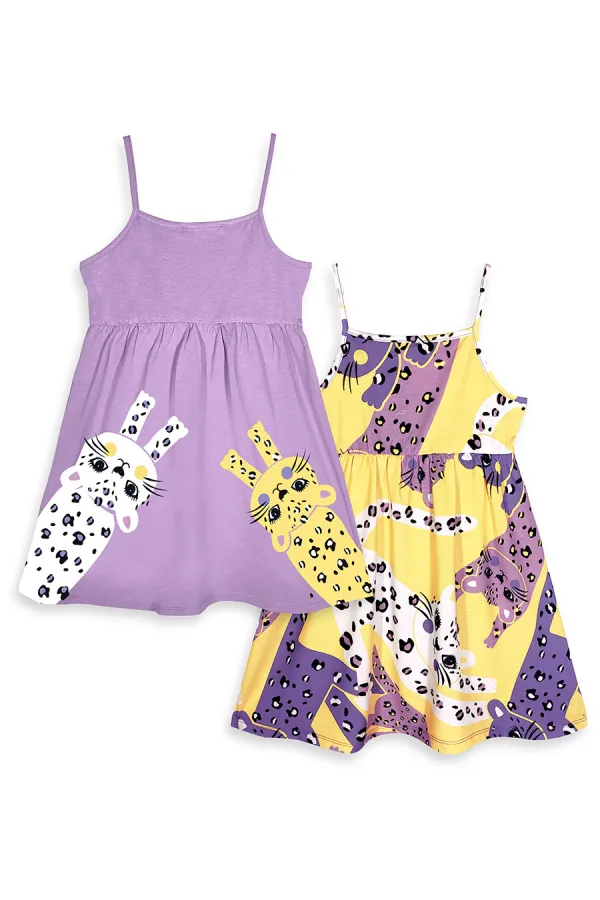 Ensemble robe deux pièces pour fille « Chats malicieux »