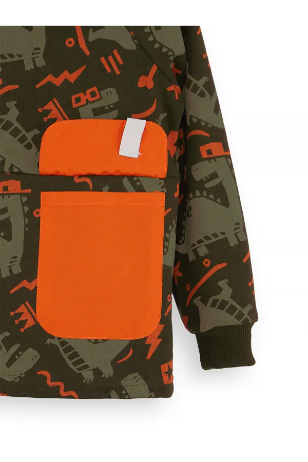 Skateboard Dino Boy's Romantic Sweater