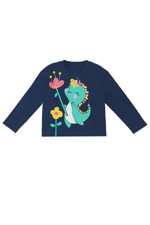 Ensemble T-shirt et pantalon mignon pour fille dinosaure