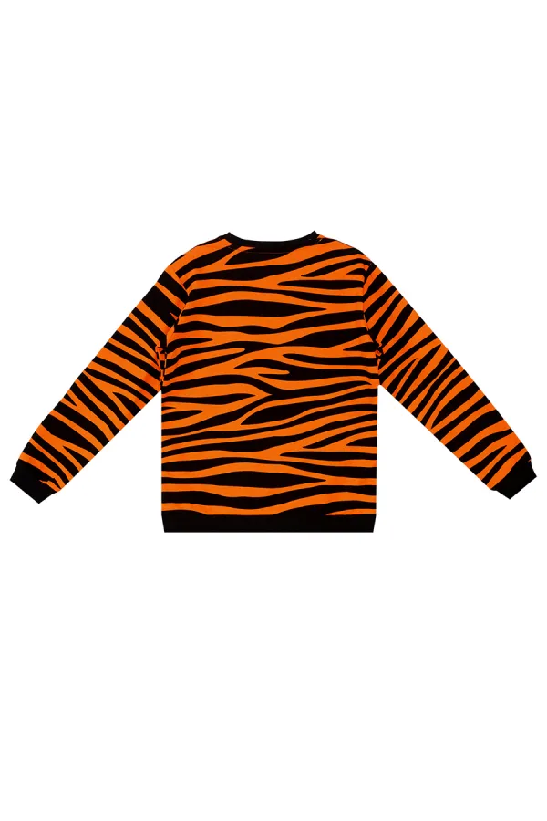 Kaplan Aplikeli Erkek Çocuk Sweat