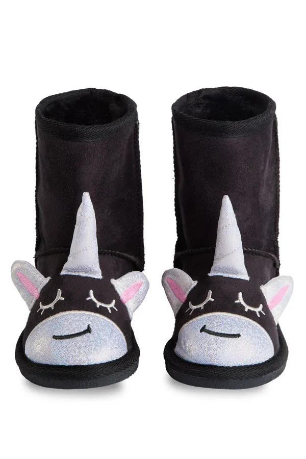 Bottes licorne noires pour fille