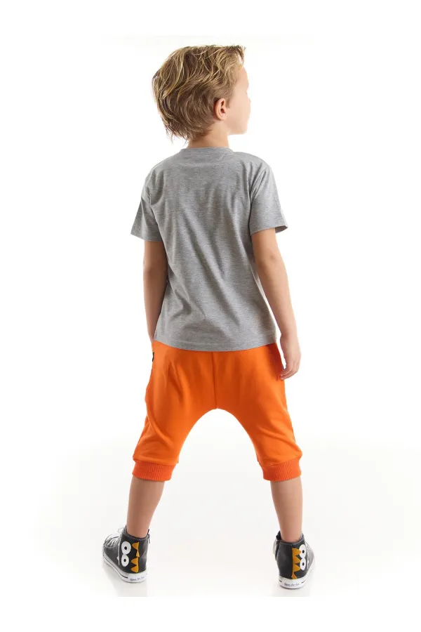 Yo Kaplan Erkek Çocuk T-shirt Kapri Şort Takım