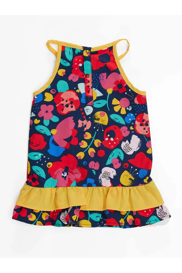 Floral Baby Girl Poplin Cotton Summer Dress