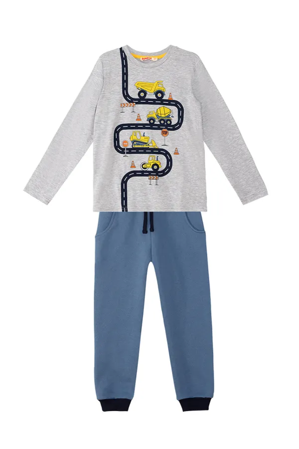 İş Makineleri Erkek Çocuk T-shirt Pantolon Takımı