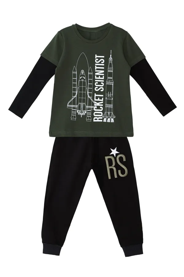 RS Erkek Çocuk Tshirt Pantolon Takım RS Erkek Çocuk Tshirt Pantolon Takım
