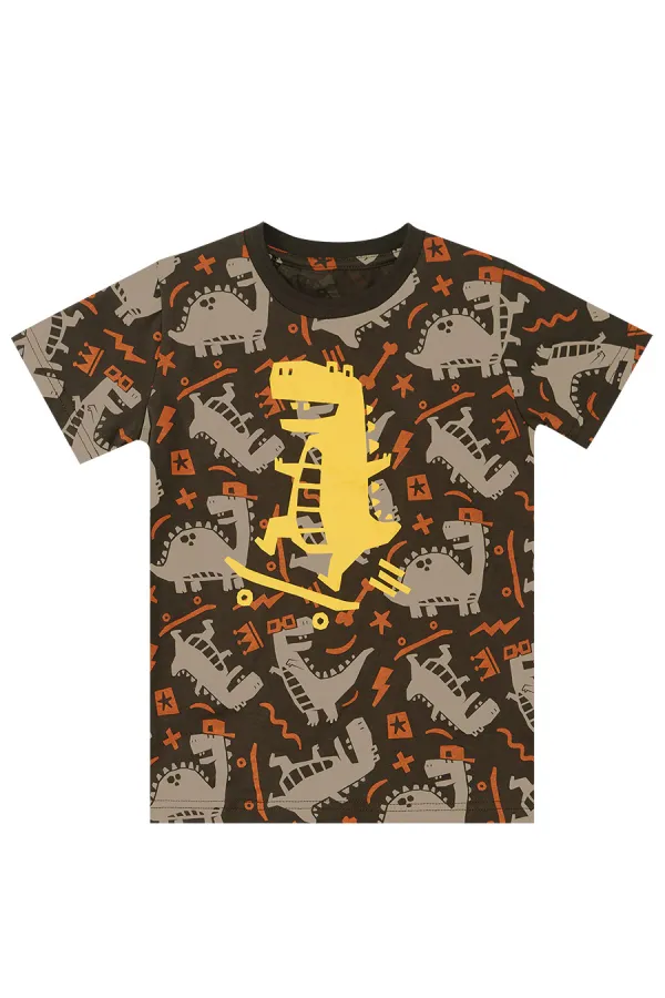 Skateboard Dino Boys' T-shirt and Shorts Set