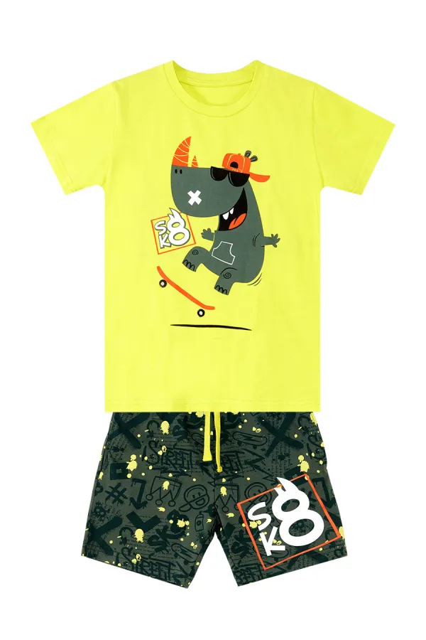 Kaykay Hipo Erkek Çocuk T-shirt Şort Takım