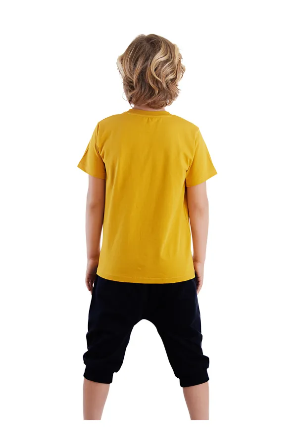 Arslan Erkek Çocuk T-shirt Kapri Şort Takım