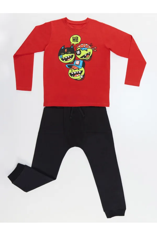 Hi Gang Erkek Çocuk T-shirt Pantolon Takım Hi Gang Erkek Çocuk T-shirt Pantolon Takım