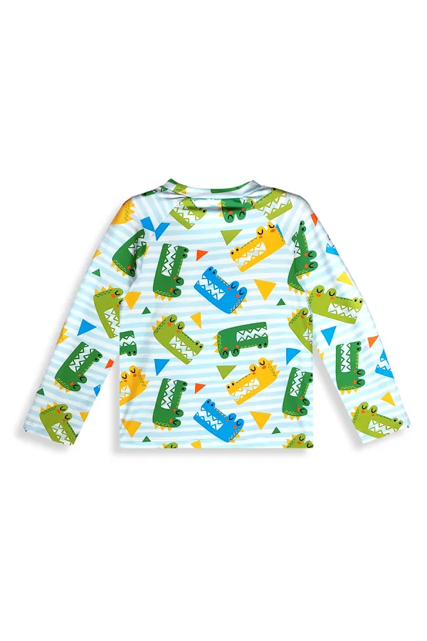 UV Korumalı Timsah Erkek Çocuk Mayo T-shirt