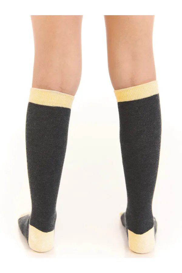 Unicorn Girl's Knee-High Socks Black