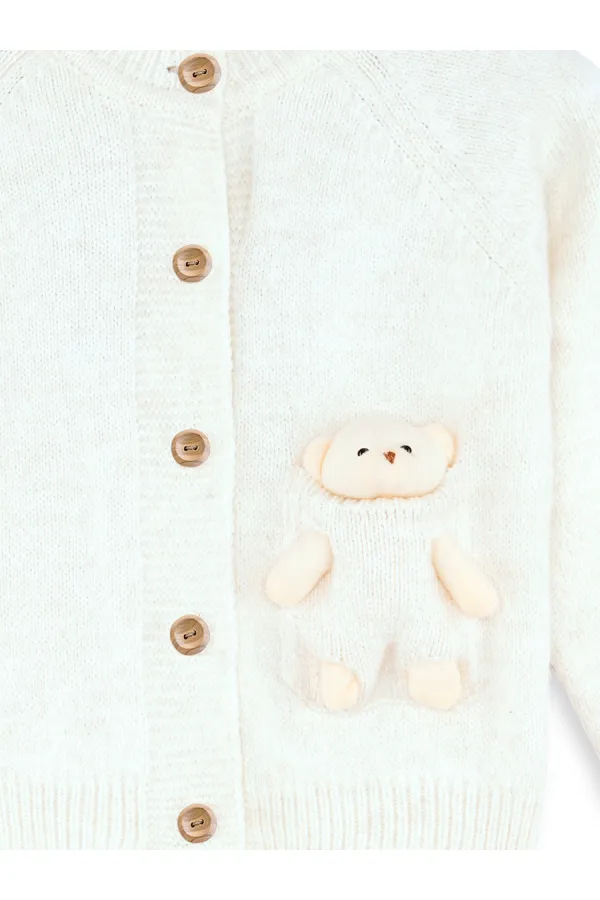 Girl's Knitted Cardigan with Toys