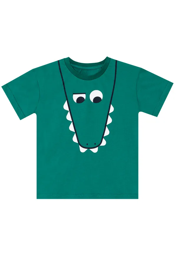 Komik Timsah Erkek Çocuk T-shirt Baggy Şort Takım