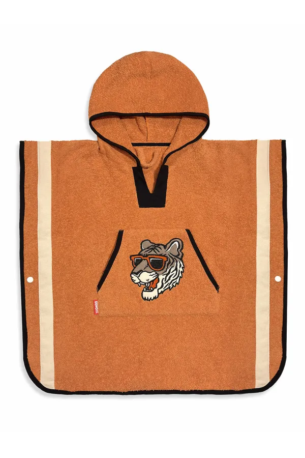 Kiremit Tiger Erkek Çocuk Panço Bornoz