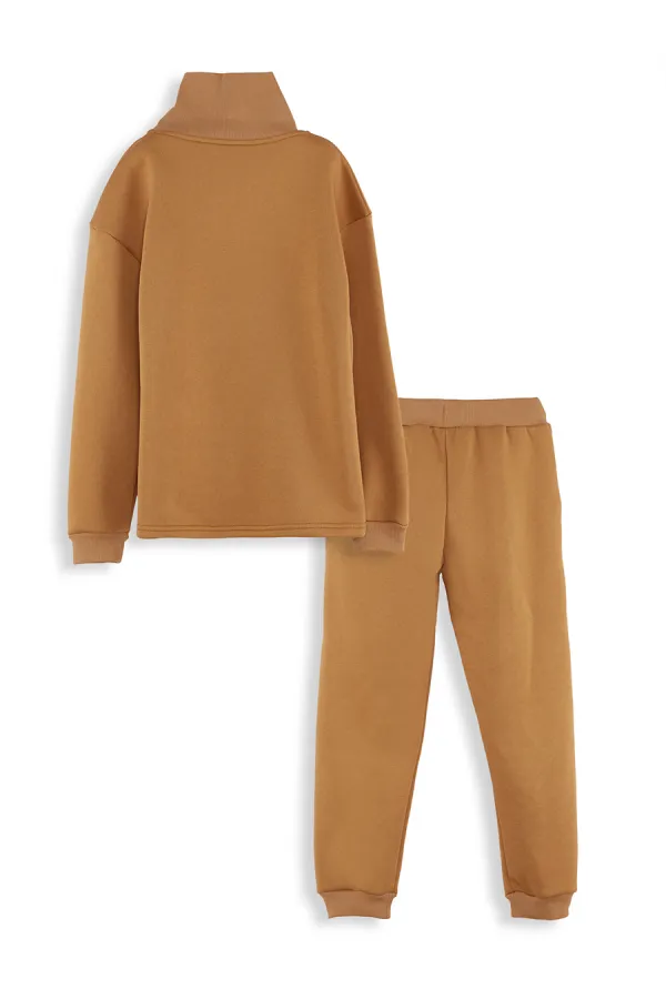 Stay Cool Oversize Boys' Mustard Tracksuit Set