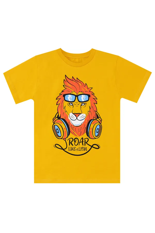 Arslan Erkek Çocuk T-shirt Kapri Şort Takım