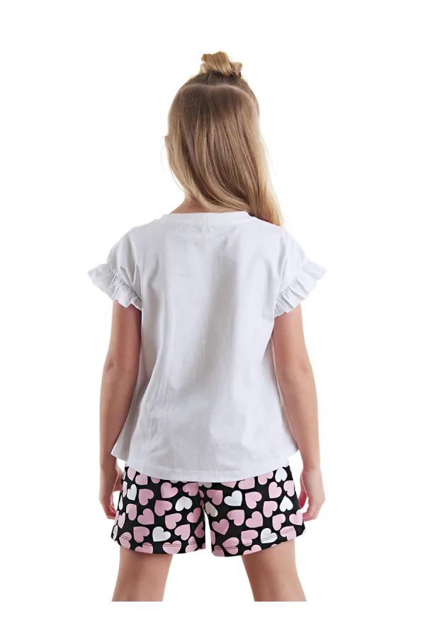 Cute Owl Girl's T-shirt and Shorts Set