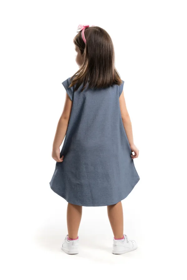 Robe rose girafe pour fille + bandeau