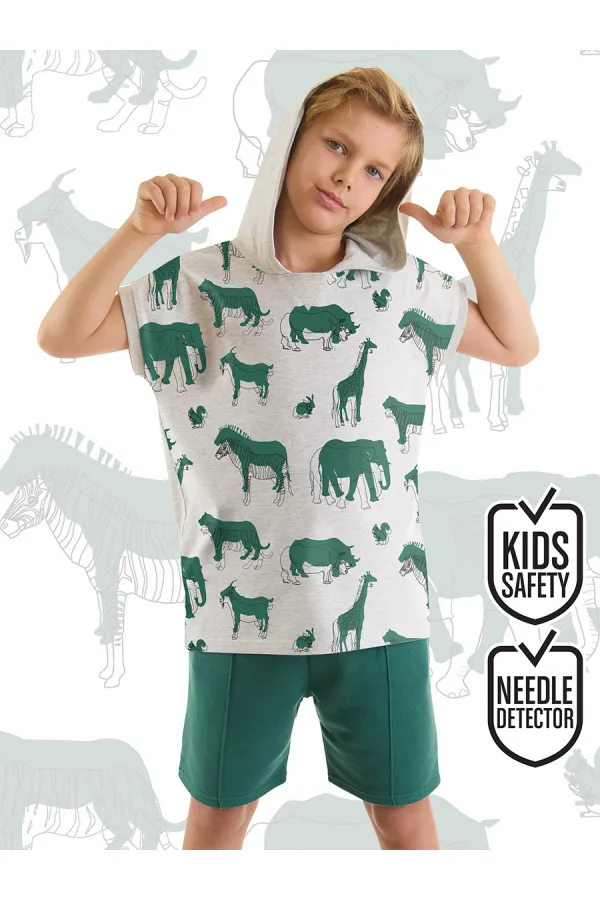 Animals Erkek Çocuk T-shirt Şort Takım