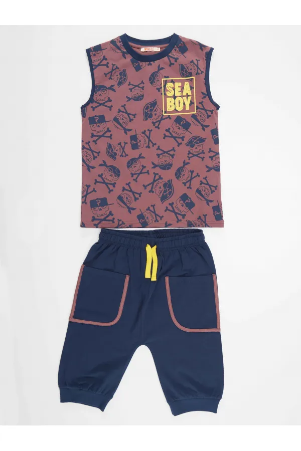 Sea T-shirt Erkek Çocuk T-shirt Kapri Şort Takım