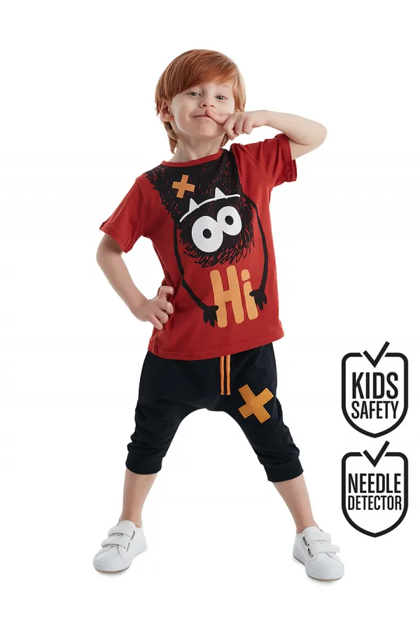 Hi Ponçik Boys' T-shirt and Shorts Set