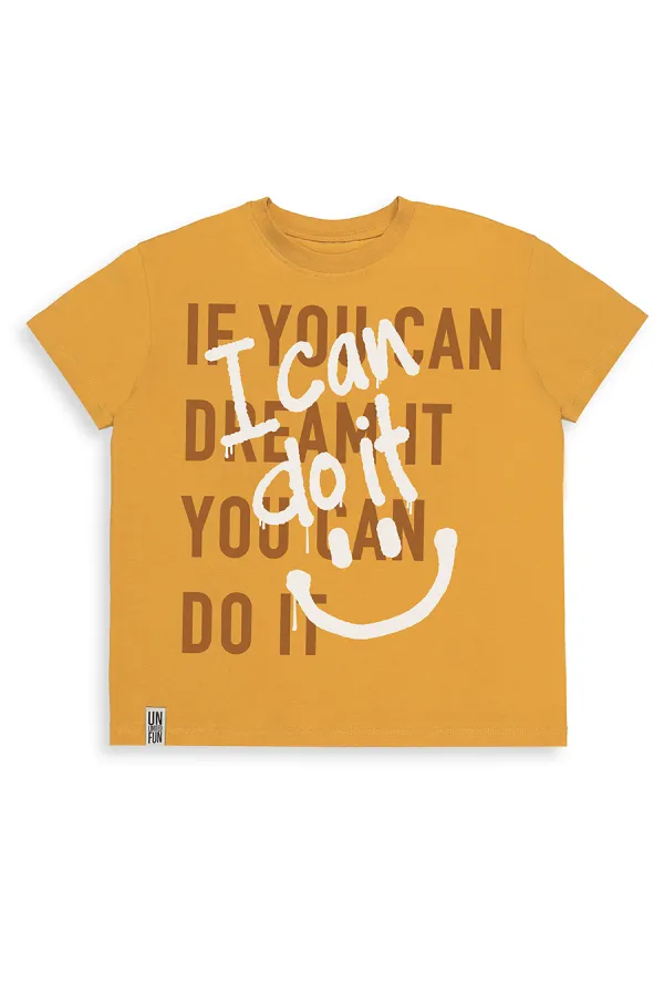 Ensemble t-shirt et short « Je peux » pour garçon