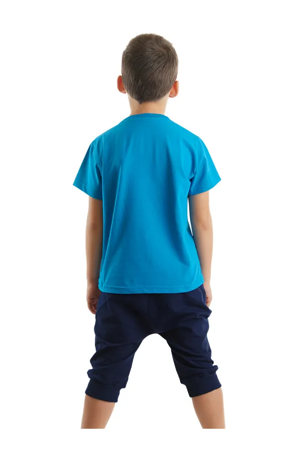 Astronot Erkek Çocuk T-shirt Kapri Şort Takım