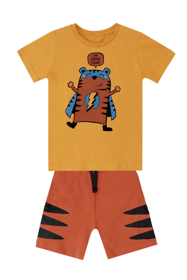 Super Tiger Erkek Çocuk T-shirt Şort Takım