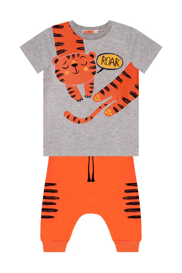 Roar Tiger Boys' T-shirt and Capri Shorts Set